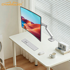 Nouveau support de moniteur de bureau LCD réglable universel noir pour écran d'ordinateur avec ressort à gaz, hauteur 75/100 mm, modèle D - Product Image 2