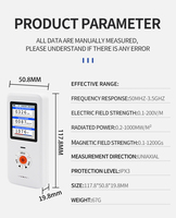 Détecteur de rayonnement électromagnétique portable Aikesi EM-101 EM-102, mesureur de champ magnétique et RF, testeur numérique portable à écran LCD