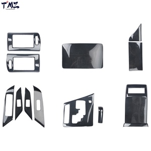 12Pcs Kit Penutup Trim Interior Serat Karbon Hitam untuk Lexus RX 2009-2014, Stiker Dekoratif Panel Pintu Dasbor untuk Mobil Setir Kiri - Product Image 1