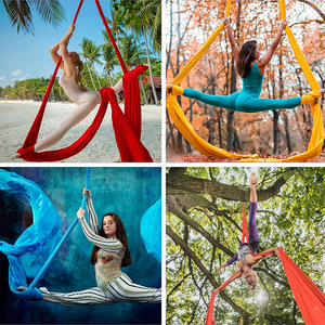 Équipement de hamac <span class=keywords><strong>aérien</strong></span> et de <span class=keywords><strong>yoga</strong></span> durable et portable de 10 m pour la danse volante acrobatique, en nylon - Product Image 5