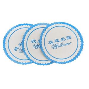 Posavasos de papel con logotipo personalizado para hotel, restaurante, posavasos de papel absorbente desechable, barra KTV, posavasos de cerveza y café, alfombrilla para bebidas - Product Image 1