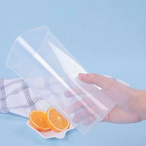 Transparent <b>Plastic</b> <b>Cups</b> 12oz 16oz 20oz Lemonade <b>Cups</b> Square Shape PP Hard Injection Cold Ice <b>Cup</b> with Lids - Product Image 3