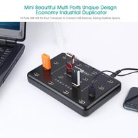 Sipolar 16 Port USB 2.0 Flash Drive Duplicator Hub untuk Modem 3G Pembaca Kartu SD TF U Disk Stok