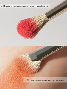Juego de Brochas de Maquillaje 2 en 1 de Doble Punta con Mango de Aluminio Dorado Premium de Marca Privada Personalizada, Brochas de Maquillaje en Forma de Abanico y <span class=keywords><strong>Kabuki</strong></span> para Base - Product Image 2