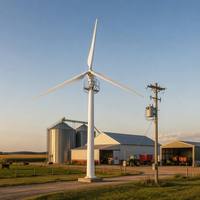 Éolienne GWS-50000W 50KW à entraînement direct PMSG, rotor de 15,5 m, 380V 480V, classe IP54 F pour climat froid, région arctique