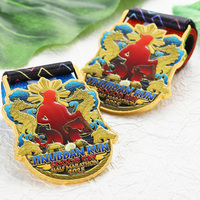 Médailles sportives personnalisées plaquées or, médailles de course 3D, couleurs imprimées, logo, lettres, médailles à personnaliser