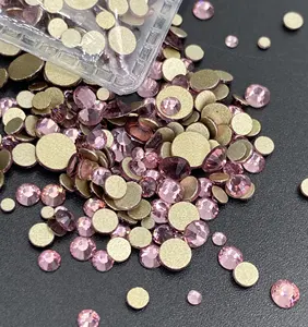 Swarovski rhinestones toptan olmayan düzeltme rhinestones düz geri kadın peruk cam rhinestones toptan