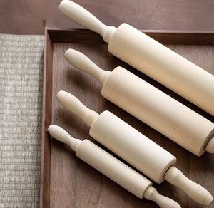 Wholesale natural wooden <b>rolling</b> <b>pins</b>, suitable for baking, pizza, cookies and other pastry making. - Product Image 1