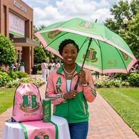 Kit de couture personnalisé OEM avec logo rose et vert 1908, souvenir de sororité grecque, ensemble de cadeaux pour collégiennes