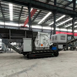 Concasseur mobile à chenilles avec commande PLC, moteur AC, roulements robustes, haute capacité, équipement de concassage de calcaire et de roche - Product Image 1
