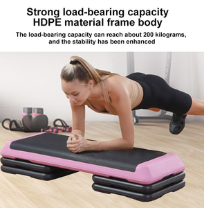 Plataforma de Ejercicio Ajustable en Altura, Antideslizante, de HDPE, para Gimnasio en Casa, Tabla de Entrenamiento Cardiovascular Estable, Plataforma de Step Aeróbico - Product Image 2