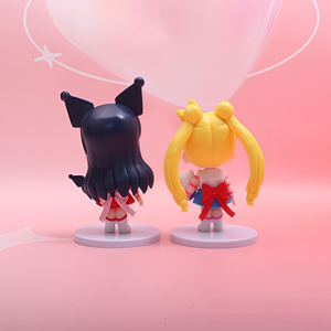 Set di 6 Action Figure <span class=keywords><strong>Anime</strong></span> Sailor Moon da 9-11CM, Decorazione Cartoon per Bambini - Product Image 6