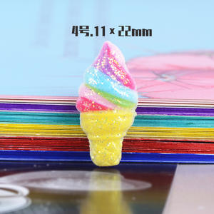 CHENXI Adornos de Resina Artísticos Pintados con Parte Trasera Plana, Modelo Unicornio Arcoíris con Purpurina, para Scrapbook y Decoración Festiva - Product Image 3