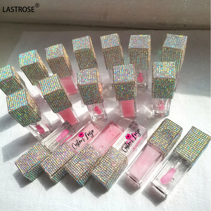 Huile à Lèvres Transparente Végane Marque OEM, <span class=keywords><strong>Gloss</strong></span> Brillant aux Acide Hyaluronique, Strass Scintillants, Arôme Fraise Colorée et <span class=keywords><strong>Fruit</strong></span>ée - Product Image 1