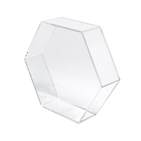 Boîte acrylique hexagonale personnalisée claire ou colorée boîte de présentation en plexiglas hexagone acrylique plexiglas vitrine en plexiglas boîte de rangement en lucite