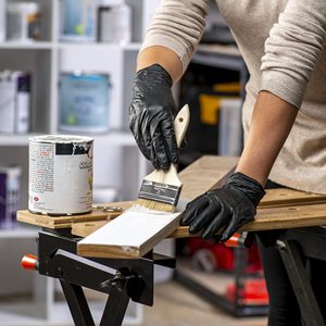 Gants de travail de sécurité en nitrile noir sans poudre en gros à Guangzhou, gants d'examen médicaux jetables - Product Image 2