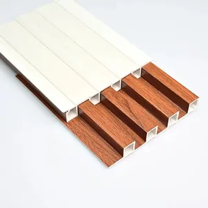 Free Sample Fireproof Wall Sheet Home Decoration Wood Alternative Indoor WPC Fluted Wall Panel