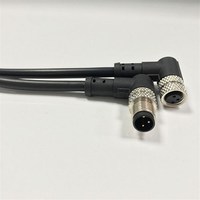 M8 Aviation Plug Connecteur de capteur à trois cœurs à quatre cœurs 3 sténopé 4P Bent Straight Waterproof Connecting Wire Connecteurs circulaires