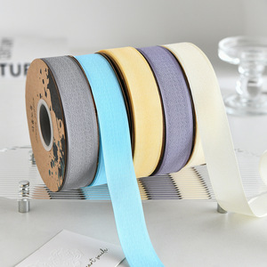 Nine-Colored Ribbon Linen Style Ribbon 2.5Cm Cake Decoration Reusable Wedding DIY Flower Wrapping Supply - Product Image 1
