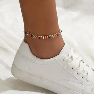 समुद्र तट बहुलक नलेट डबल परत अनानास स्टारफिश शेल फुट रस्सी ड्रॉप शेल फ्रिंज पैर के गहने - Product Image 3