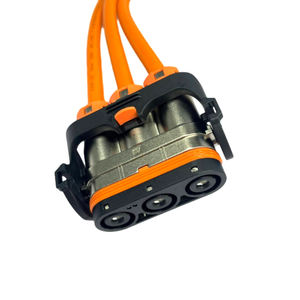 HV EV 3 pôles automobile électrique HVIL <span class=keywords><strong>connecteur</strong></span> 120A pour véhicule électrique câble <span class=keywords><strong>25mm2</strong></span> Orange blindé - Product Image 3