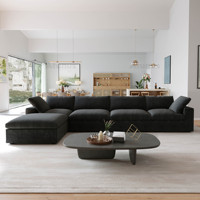 ATUNUS Grossiste Meubles de Salon Wabi Sabi Canapés Modulaires Sectionnels Noirs Nordiques
