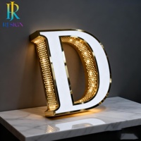 Enseigne LED 3D frontale éclairée Ace avec côtés perforés pour entreprises, salles d'opération, usines, entrepôts et ateliers de production