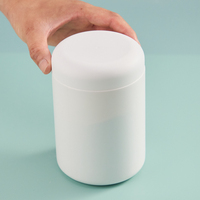 Pot de poudre de protéine HDPE de résultat doux au toucher mat personnalisé de 800ml 1000ml avec bouchon à vis dôme pot d'emballage de poudre de nutrition HDPE