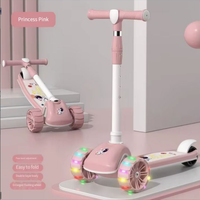 Trottinette Électrique Pliable à Trois Roues pour Enfants (2-9 Ans) – Légère, en Plastique, pour Garçons et Filles – Modèle d'Exportation – Nouveauté !