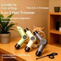 Tondeuse électrique et lime à ongles 2-en-1 LED de luxe en ABS pour animaux de compagnie (chats et chiens) – Outil de toilettage populaire
