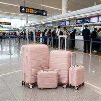Nouvelle valise de voyage à roulettes avec serrure TSA, extensible, légère, ultra durable, 100% PP, 20, 24, 28 pouces