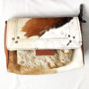 Bolso de Mano de Cuero con Pelo de Vaca para Mujer, Diseño Novedoso, Bolso Bandolera, Bolso de Compras, Bolsos de Pelo de Vaca Elegantes y de Gran Venta - Product Image 1