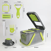 Fabrieksgroothandel Fruit-En Groenteverwerkingsmachines Abs Ontwerp Groentesnijder 22 In 1 Groentechopper