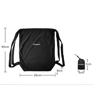 Lightweight Foldable Outdoor Sports <b>Backpack</b> Unisex Foldable Nylon <b>Drawstring</b> Bag with Custom Logo - Product Image 6