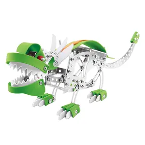 Jouets STEM Intelligence éducative 3D Building Block Assembler DIY Metal Puzzle Assembly Kit Dinosaur Shantou Toys