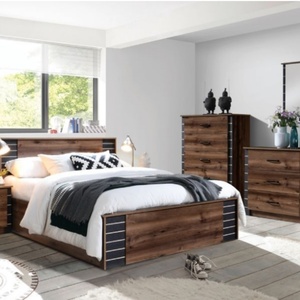 Juego de Dormitorio Individual, Matrimonial, Queen Size con Armario, Muebles de Almacenamiento de MDF, Cama con Base de Plataforma y Cajones - Product Image 2