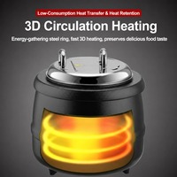 Réchauffe-soupe électrique avec revêtement intérieur en acier inoxydable 304 |   Marmite Thermique Commerciale pour Soupe et Bouillie, Équipement de Restauration pour Buffet