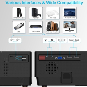 New Cheerlux <span class=keywords><strong>4000</strong></span> <span class=keywords><strong>Lumens</strong></span> FHD Native 1920X1080 Xem Phim Gia Đình Máy Chiếu Video Máy Chiếu - Product Image 5