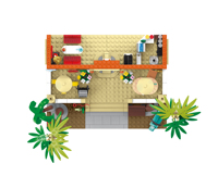 Kit de construction de l'hôtel Art Déco Miami XMORK, modèle de vue sur la rue, blocs de construction en plastique ABS, 1612 briques, jouet éducatif pour les enfants de 8 à 13 ans