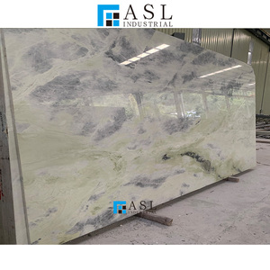 Dalles de marbre translucide <span class=keywords><strong>blanc</strong></span> neige, effet cristal d'eau, bleu royal, ciel bleu, jade <span class=keywords><strong>blanc</strong></span>, marbre émaillé <span class=keywords><strong>blanc</strong></span> neige pour sols - Product Image 3