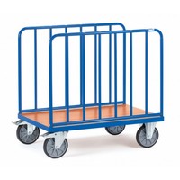 Chariot mobile de tapis résistant d'entrepôt de poignée jumelle de plate-forme résistante portative de contreplaqué