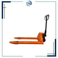 Chariot élévateur manuel portable économique à commande verticale pour charges lourdes avec pompe manuelle et fourches abaissées de 3 pouces