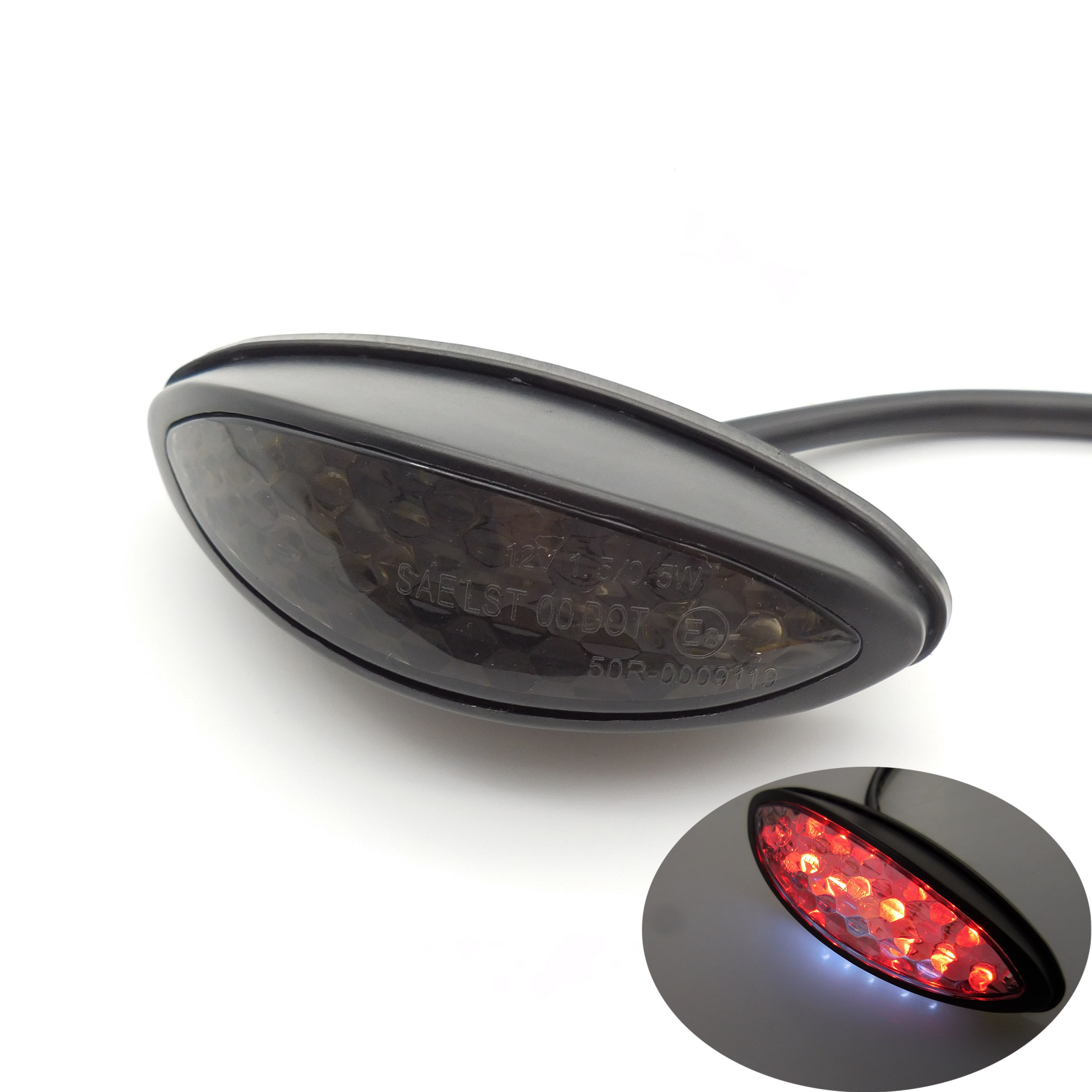 Мотоциклетный скутер с электронной маркировкой, электрический велосипед, тормозной Стоп-стоп, Встроенный задний фонарь, номерной знак, задний фонарь, светодиодный задний фонарь