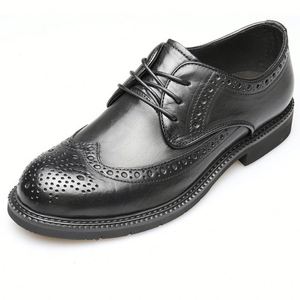 New Men's Genuine Leather <b>Closed</b> <b>Toe</b> Oxford Shoes Business Formal Wear No <b>Heel</b> Breathable Denim Color Autumn Season - Product Image 2