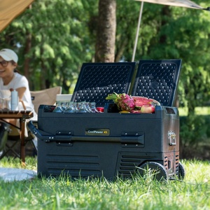 Systèmes de contrôle <span class=keywords><strong>solaire</strong></span> pour <span class=keywords><strong>batterie</strong></span> rechargeable, réfrigérateur de véhicule 35L 45L 55L, 12V/24V/100-250V, mini réfrigérateur portable pour voiture - Product Image 2