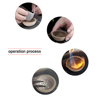 Crucible de fusion Auble en quartz blanc, forme arrondie, durable, 100g/250g/500g/1000g/1500g/2500g, pour l'argent et l'or