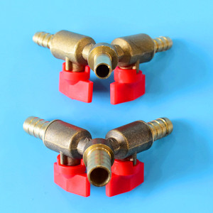 Raccord en T en cuivre de type Y pour tuyau de gaz de 8 mm avec vanne papillon pour la gestion de l'eau - Product Image 3