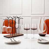 Ensemble de 4 verres à vin rouge, 15 oz, cristal, pied long, lavables au lave-vaisselle, élégants, verres à vin en cristal soufflé à la main, cadeau pour fête, rendez-vous, mariage