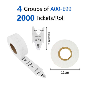 Custom Digit <strong>White</strong> Take-A-Number <strong>Tickets</strong> 2000 <strong>Tickets</strong>/Roll A00-E99 - Product Image 3