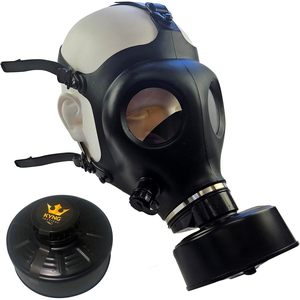 Kit de masque à gaz tactique Kyng, respirateur intégral en silicone avec filtre à vapeurs organiques pour la protection chimique et l'entraînement - Product Image 1